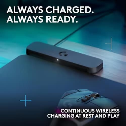 Logitech G309 Lightspeed Wireless Gaming Mouse + Powerplay 2 Wireless Charging Mouse Pad Bundle - Black image