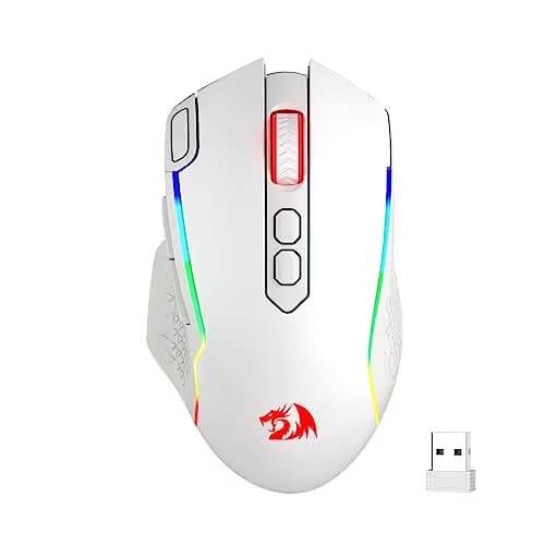 Redragon M810 Pro Wireless Gaming Mouse, 10000 DPI Wired/Wireless Mouse w/Rapid Fire Key, 8 Macro Buttons, 45-Hour Power Capacity and RGB Backlit for PC/Mac/Laptop main image