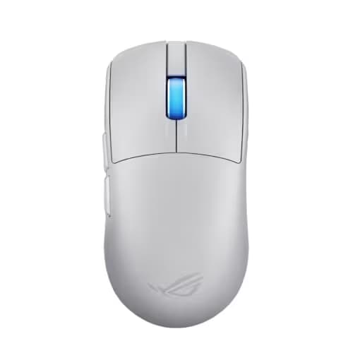 ASUS ROG Harpe II Ace Wireless Esports Gaming Mouse – 2025, Pro-Tested, Right-Handed, 48g Lightweight, Tri-Mode Connectivity, 42K DPI, 8K Polling, 101Hr Battery, Web-Based Tool, PC/Mac Support - White image