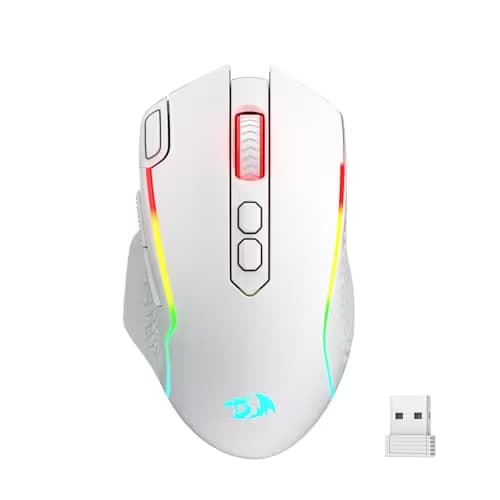 Redragon M810 MAX 3-Mode Wireless Gaming Mouse, 12000 DPI Wired/Wireless RGB Mouse w/Rapid Fire Key, 8 Macro Buttons, 188-Hour Reliable Power Capacity for PC/Mac/Laptop image