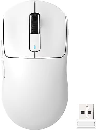 ATTACK SHARK X3 Lightweight Wireless Gaming Mouse with Tri-Mode 2.4G/USB-C Wired/Bluetooth,26K DPI, PAW3395 Optical Sensor,Kailh GM8.0 Switch,5 programmable Buttons for PC/Win/Mac(White) main image
