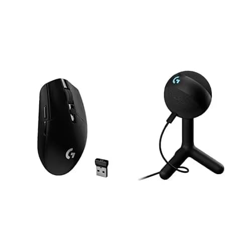 Logitech G305 Lightspeed Wireless Gaming Mouse, Black + Yeti Orb RGB Gaming Microphone with LIGHTSYNC, USB Mic for Streaming main image