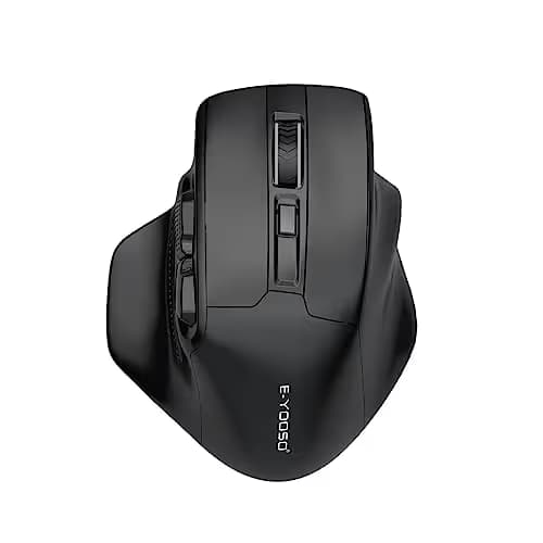 E-YOOSO Large Wireless Mouse for Big Hands, X-31 Cordless Ergo Computer Mouse, 6 Buttons, 5-Level 4800 DPI, 18 Months Battery Life, for Laptop, PC, Chromebook (Bluetooth, 6) image