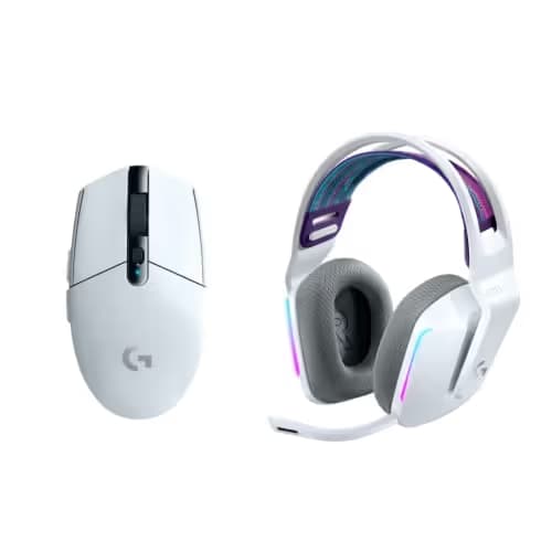 Logitech G305 Lightspeed Wireless Gaming Mouse + G733 Lightspeed Wireless Gaming Headset Bundle - White image
