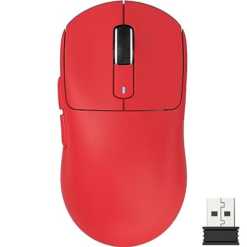 ATTACK SHARK X3 Lightweight Wireless Gaming Mouse with Tri-Mode 2.4G/USB-C Wired/Bluetooth,26K DPI, PAW3395 Optical Sensor,Kailh GM8.0 Switch,5 programmable Buttons for PC/Win/Mac(Red) main image
