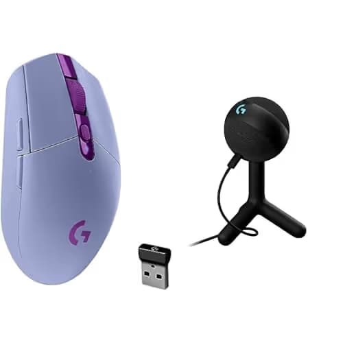 Logitech G305 Lightspeed Wireless Gaming Mouse, Lilac + Yeti Orb RGB Gaming Microphone with LIGHTSYNC, USB Mic for Streaming main image
