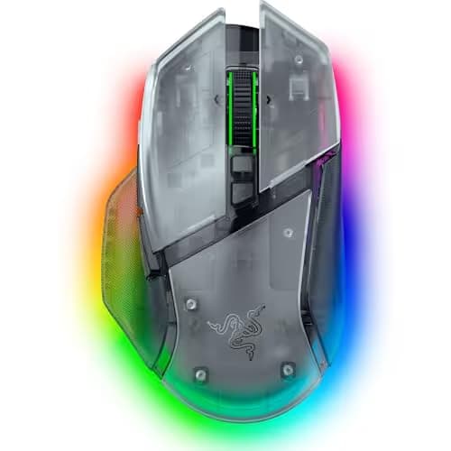 Razer Basilisk V3 Pro Wireless Gaming Mouse, 35K DPI Sensor, HyperScroll Tilt Wheel, Optical Switches, 13 Customizable Controls, RGB Lighting, Up to 140-Hour Battery Life, Phantom White image