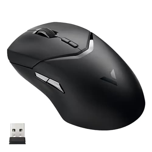 Rapoo VT9Pro Wireless Gaming Mouse - Esports Grade Performance Gaming Mice, PAW 3398 Sensor, 26000 DPI, 1ms Response Time, 68g Lightweight, 10 Programmable Buttons, Long Battery Life, Black image
