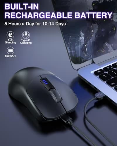 AULA SC580 Wireless Gaming Mouse Black image