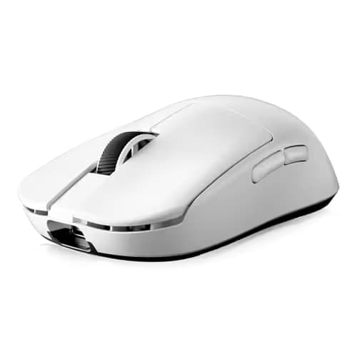 MCHOSE L7 Pro+ Wireless Gaming Mouse Esports, Ultra-Lightweight Mouse with 26K DPI, 650 IPS, 8K Polling Rate, Optical Switch, 7 Programmable Buttons, Tri-Mode Connection, 200H Battery, PC/Mac - White image