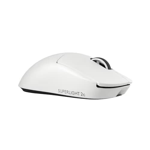 Pro X Superlight 2c Wireless Gaming Mouse: 51g Compact Mini Size, Symmetrical Shape, <8 kHz Polling, 44K DPI, PowerPlay Wireless Charging Supported, USB-C, 5 Programmable Buttons, For PC/Mac - White main image