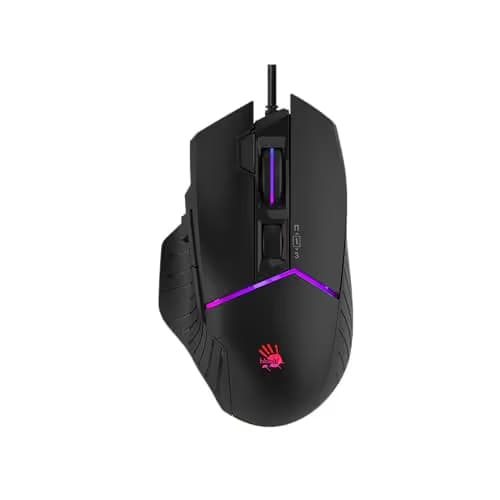Bloody W95BR Max Extra Fire Gaming Mouse - 12,000 CPI, BC3332-A Sensor, 2000 Hz Report Rate, 4M Onboard Memory, RGB Backlit, Adjustable LOD, Precision Control, Ergonomic Design image