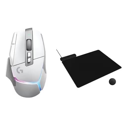 Logitech G502 X Plus Lightspeed Wireless Gaming Mouse + Powerplay 2 Wireless Charging Mouse Pad Bundle - White image