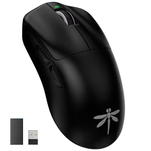 VGN Dragonfly F1 Pro Max Wireless Gaming Mouse, 130h Playtime Long Endurance, 55g Lightweight, PAW3395 26K DPI Flagship Sensor, 4000Hz Polling Rate Supported, Low Latency Esports Peripherals, Black image
