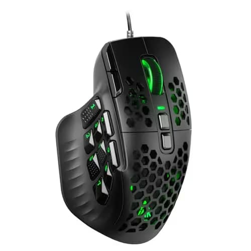 SOLAKAKA SM809 Gaming Mouse for MMO,24000 DPI,16 Programmable,RGB PC Gaming Mice,Black main image