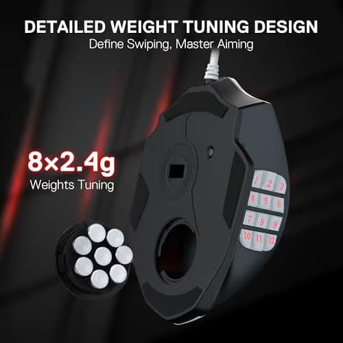 Redragon M908 Impact RGB Black & White image