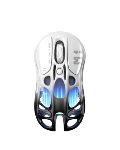 GravaStar Mercury M1 Pro Gaming Mouse, Lightweight Magnesium Alloy, 26,000 DPI, PAW3395DM Sensor, 5 Programmable Buttons, Support Wired/2.4GHz/BT, Up to 200 Hours Battery Life (Gradient Black) main image