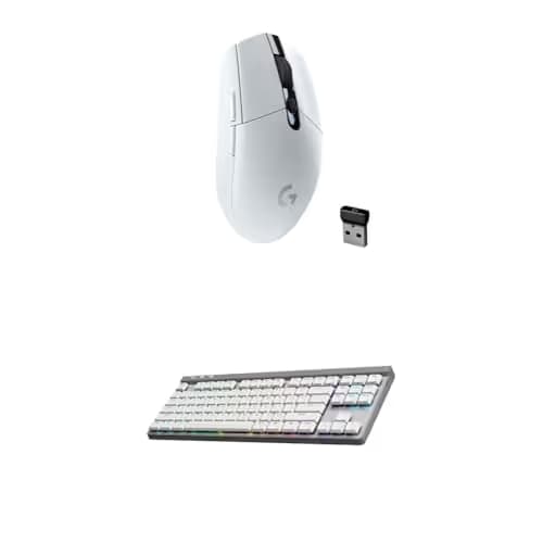 Logitech G305 Lightspeed Wireless Gaming Mouse + G515 TKL Wireless Gaming Keyboard (Tactile) Bundle: White main image