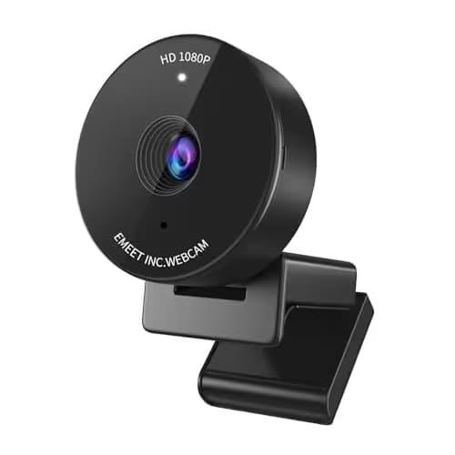 EMEET C950 1080P Webcam - USB Webcam with Microphone & Physical Privacy Cover, Auto Light Correction, Fixed Focus, USB Plug & Play, Ultra Web Cam w/ 70°View for Meeting/Online Classes/Zoom/YouTube image