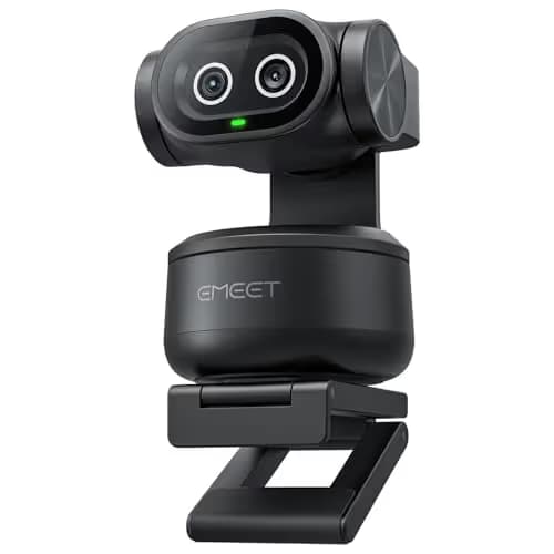 EMEET PIXY Dual-Camera AI-Powered PTZ Camera 4K, AI Tracking, PDAF&AI Autofocus 0.2s, 1/2.55'' Sony Sensor, 3 Mics, Presets, Gesture Control, 4K Webcam for Streaming and OBS/Twitch/Switch 2 Compatible main image