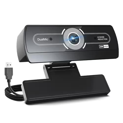 2K Webcam for PC - 2K Ultra HD Computer Camera with PDAF Autofocus, AI Noise-Canceling Mic, USB Plug & Play, 92° FOV & Auto Lighting Correction for Laptop & Desktop (​Social Streaming Video Call​)​ image
