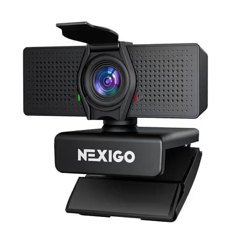 NexiGo N60 Pro 4K Webcam for PC, 4K UHD Sony Sensor, Autofocus, 1080p 60 fps, Noise-Canceling Mics, Privacy Cover, Distortion-Free Lens, 4X Digital Zoom, Works with Switch 2/Zoom/Teams/Google Meet image