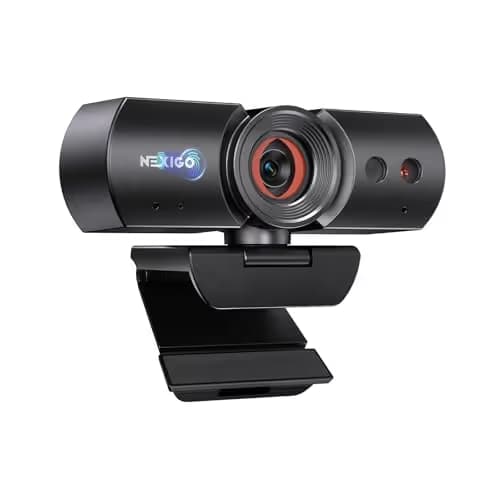 NexiGo HelloCam, 1080P Webcam with Windows Hello, True Privacy, Automatic Electronic Shutter, Computer Camera, Microphone, Facial Enhancement, HD USB Web Cam image