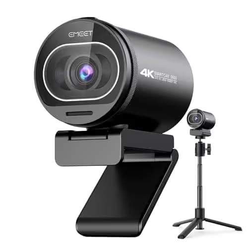 EMEET S600 4K Webcam with Tripod for Streaming - Sony 1/2.55'' Sensor, PDAF Autofocus, 1080P@60FPS, 2 Noise Reduction Mics, Built-in Privacy Cover, 73° FOV, Streaming Webcam for Product/Game/Beauty main image