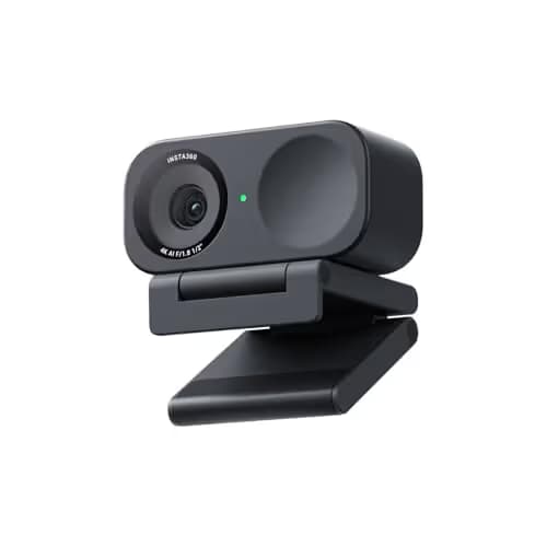 Insta360 Link 2C - 4K Webcam for PC/Mac, 1/2" Sensor, Auto Framing, HDR, AI Noise-Canceling Mic, Gesture Control for Streaming, Video Calls, Gaming, Works with Zoom, Teams, Twitch & More image