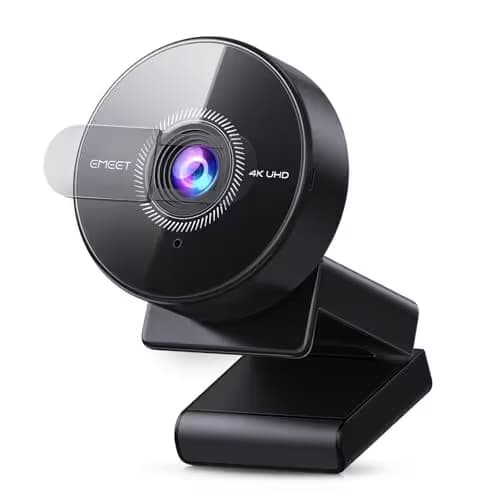 EMEET C950 4K Webcam for PC - PDAF Autofocus, USB Webcam with Microphone & Physical Privacy Cover, 1080P@60FPS, USB 2.0 Plug&Play, No Tripod Hole, Web Cam w/ 70°View for Meeting/Online Classes/Zoom image