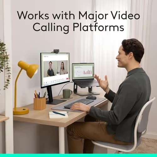 Logitech C920x HD Pro PC Webcam, Full HD 1080p/30fps Video, Clear Audio, HD Light Correction, Works with Microsoft Teams, Google Meet, Zoom, Nintendo Switch 2’s new GameChat Mode, Mac/Tablet- Black image