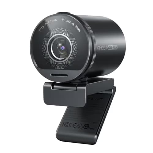EMEET SmartCam S800-4K Webcam for Streaming, Sony 1/2'' Sensor, Supports HDR, PDAF&TOF Dual-autofocus, 1080P@60fps, 2 Noise-Cancelling Mics, 40°-73° FOV, Perfect for Live Streaming&Online Meetings image