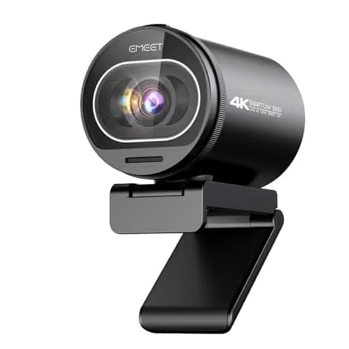 EMEET S600 4K Webcam for Streaming - Sony 1/2.55'' Sensor, PDAF Autofocus, 1080P@60FPS, 2 Noise Reduction Mics, Built-in Privacy Cover, 73° FOV, Streaming Camera for Live Commerce/Gaming/Beauty image