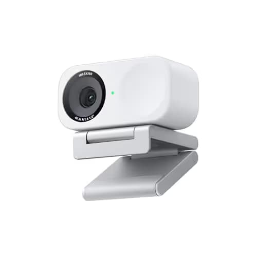 Insta360 Link 2C - 4K Webcam for PC/Mac, 1/2" Sensor, Auto Framing, HDR, AI Noise-Canceling Mic, Gesture Control for Streaming, Video Calls, Gaming, Works with Zoom, Teams, Twitch & More image