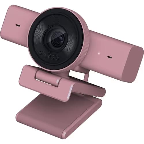Razer Kiyo V2 X Streaming Webcam: 1440p 60 FPS - Auto Focus - Built-in Microphone - Wide Angle Lense - Integrated Privacy Shutter - Works with OBS, Xsplit, Streamlabs, Discord, Zoom, Teams - Pink main image