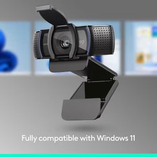 Logitech C920e HD 1080p Mic-Enabled Webcam, Certified for Zoom, Microsoft Teams Compatible, TAA Compliant image