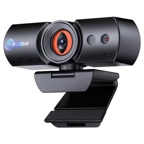 NexiGo HelloCam Pro, Webcam with Windows Hello, 1080P 60FPS Autofocus, True Privacy, Automatic Electronic Shutter, Computer Camera, Microphone, Facial Enhancement, HD USB Web Cam main image