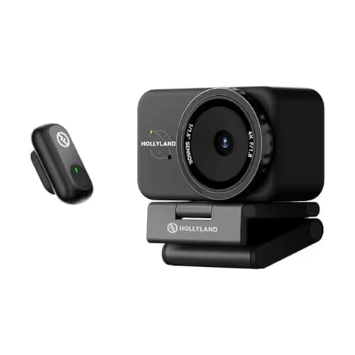 Hollyland Lyra UHD 4K Webcam for PC with Mic, 1/1.5" Sensor, 50MP, Auto Framing, PDAF, Control for Live Streaming, Video Calls, Gaming, Works with Zoom, Teams, Twitch & More image