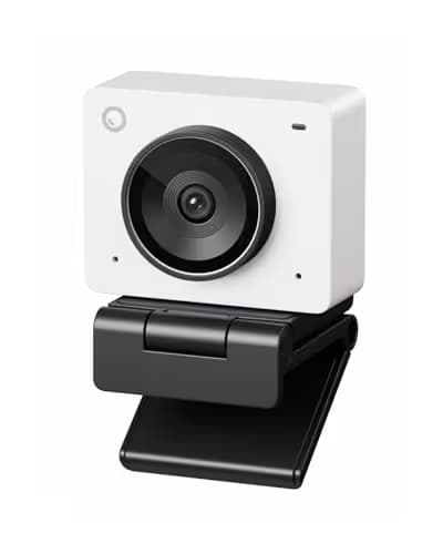 OBSBOT Meet 2-4K Webcam for PC with 1/2" Sensor, AI Framing & Autofocus, Beauty Mode, Lightweight, Gesture Control, HDR, Dual Microphone, 60 FPS, Web Cam for Streaming, Meeting, Gaming. (Cloud White) image