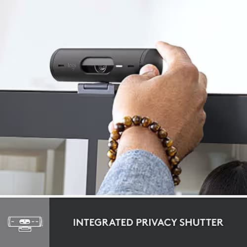 Logitech Brio 501 Full HD Webcam with Auto Light Correction, Show Mode, Noise Reduction Mics, Privacy Cover, Works with Microsoft Teams, Google Meet, Zoom, Nintendo Switch 2 New GameChat Mode - Black image