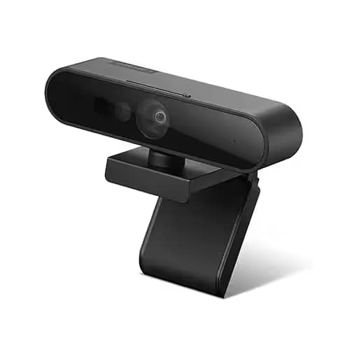 Lenovo Performance FHD 1080p Webcam USB-C,Log-on with Windows Hello, Dual Microphones, 95 Degree Lens and 4X Digital Zoom, Sliding Privacy Shutter, Black image