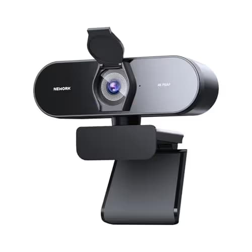 NEWORK 4K Webcam for PC with PDAF & CDAF Dual-autofocus, Ultra 4K HD, 2 Noise Reduction Mics, Auto Light Correction, USB-A, Privacy Cover, 79°FOV, Streaming Camera for PC, Mac, Laptop, Video Calls main image