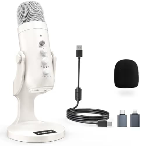 ZealSound K66 Podcast Microphone - White main image