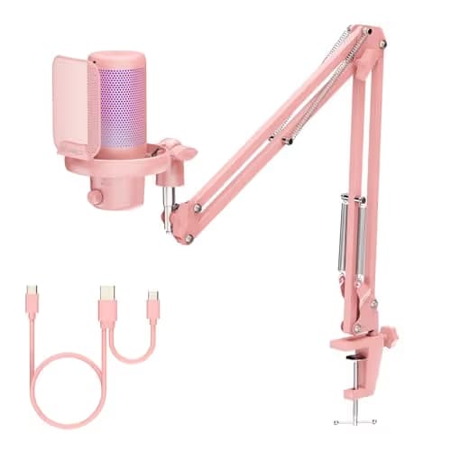 FEELWORLD VM1 USB Condenser Microphone - Pink image