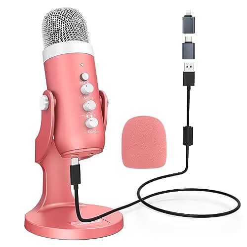 ZealSound USB Microphone K66 Pearlescent Pink main image