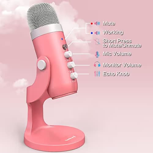 ZealSound K66 Microphone - Pink image