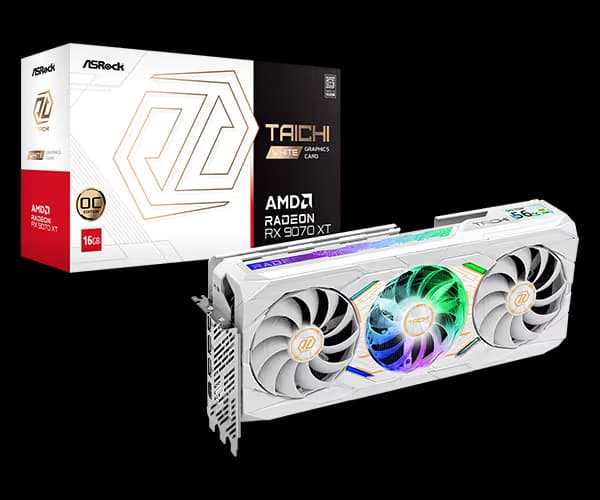 ASRock AMD Radeon RX 9070 XT Taichi White 16GB OC GDDR6 main image