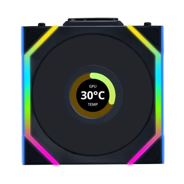 Lian Li UNI FAN SL Wireless LCD 120mm Black Reverse Addressable RGB PWM main image