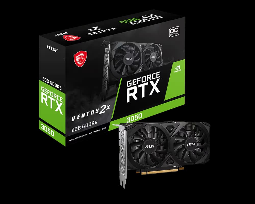 MSI GeForce RTX 3050 VENTUS 2X E 6G OC GDDR6 image