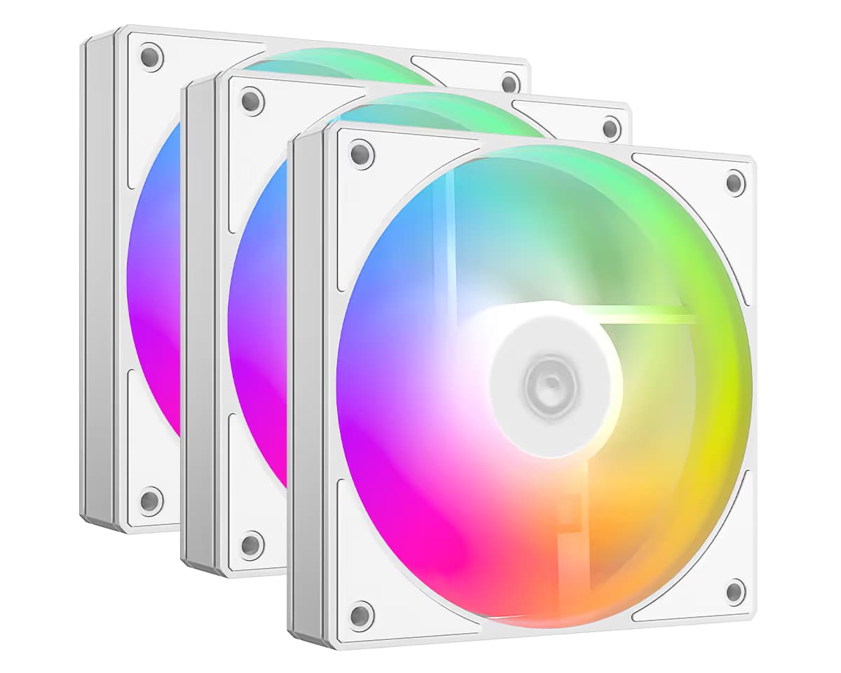 ID-COOLING AS-120-ARGB-W Trio White PWM image